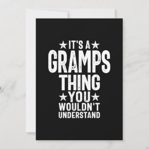 It's a Gramps Thing   Grandfather Gift Thank You Card