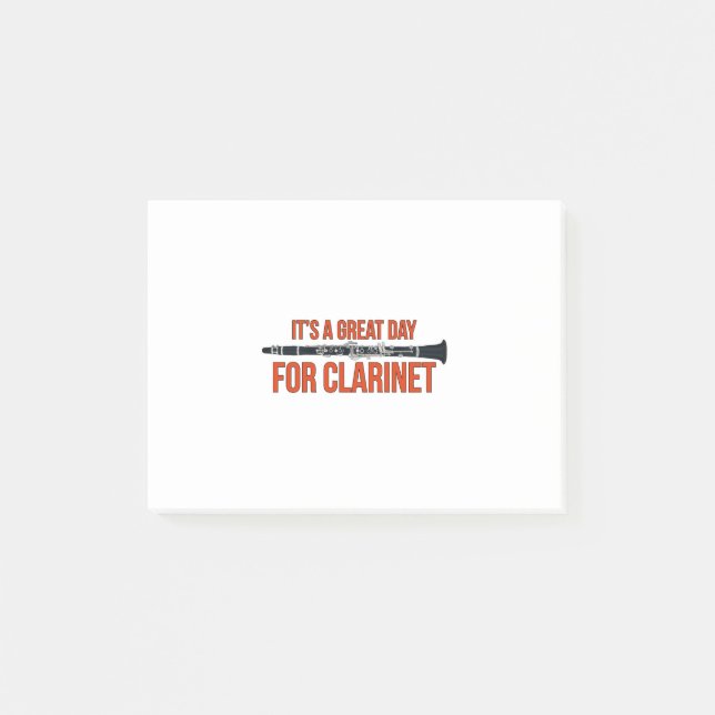 It's A Great Day for Clarinet Post-it Notes (Front)