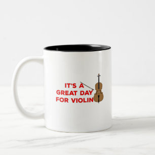 It's A Great Day For Violin Two-Tone Coffee Mug
