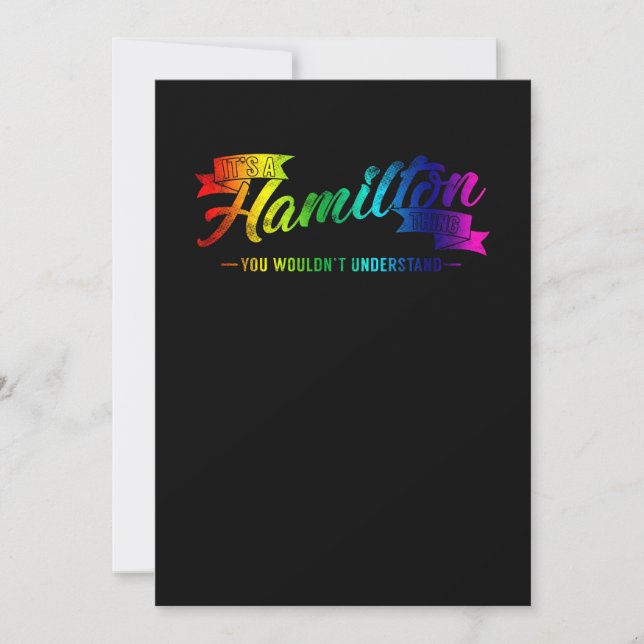 It's A Hamilton Thing You Wouldn't Understand Invitation (Front)