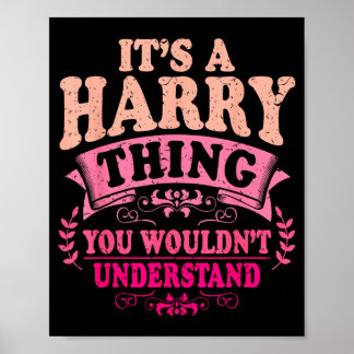 Its A Harry Thing You Wouldnt Understand Groovy Poster
