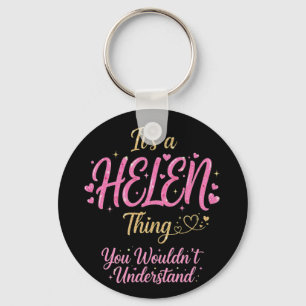 It's A Helen Thing Pink Gold Women Gift Keychain