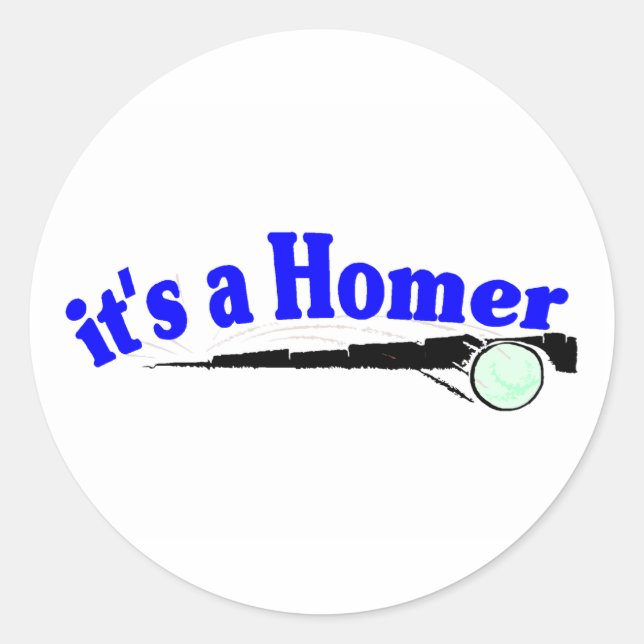 It's A Homer Classic Round Sticker (Front)