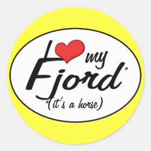 It's a Horse! I Love My Fjord Classic Round Sticker