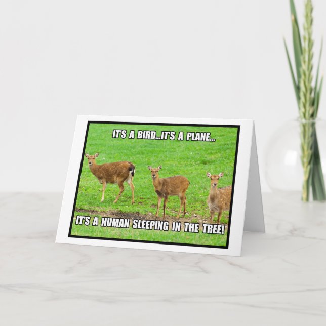 It's a Human Sleeping in the Tree Card (Front)