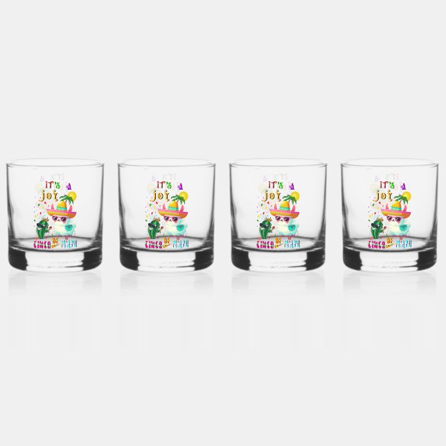 It's A Joy Cinco De Mayo Whiskey Glass (Front)