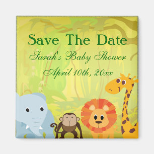 It's A Jungle Baby Shower Magnet