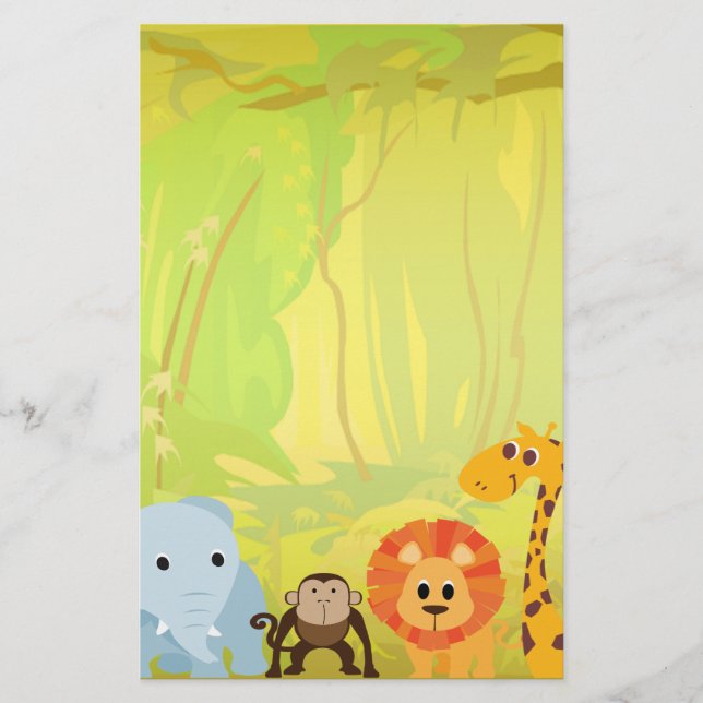 It's A Jungle Baby Shower Stationery (Front)