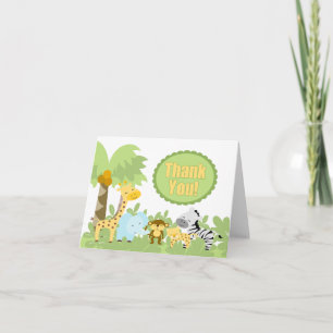 It's A Jungle Thank You Card