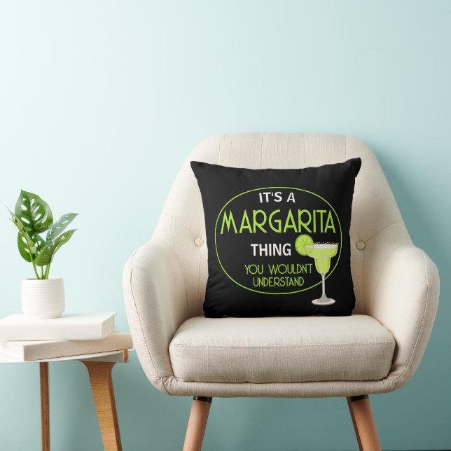 Its A Margarita Thing Mixologist Cocktail Throw Pillow (Chair)