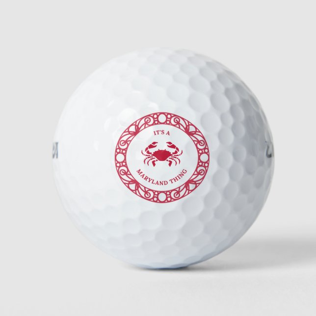 IT'S A MARYLAND THING (CRABS) GOLF BALLS (Front)