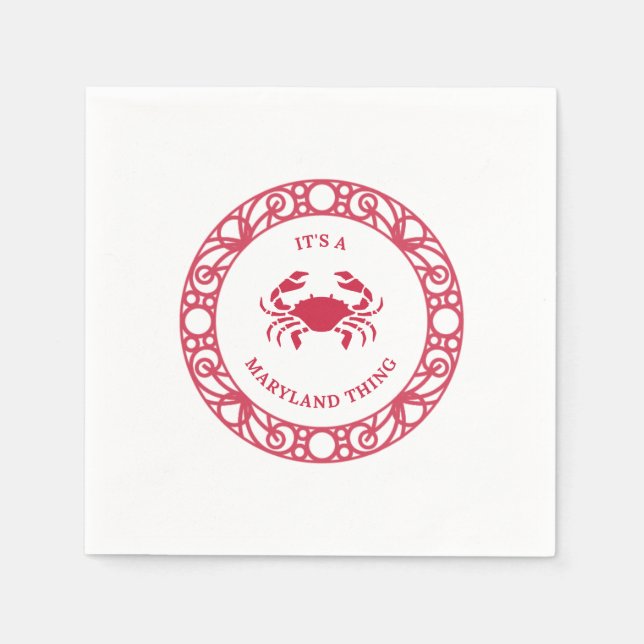 IT'S A MARYLAND THING (CRABS) NAPKIN (Front)