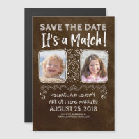 It's a Match - Funny Save the Date Photo