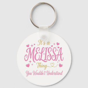 It's A Melissa Thing Pink Gold Women Gift Keychain