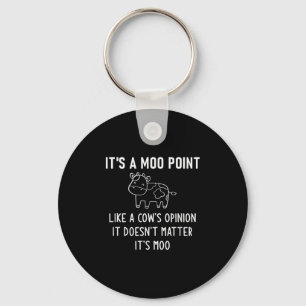 It's A Moo Int, Like A Cow's Onion, Funny, Jokes  Keychain