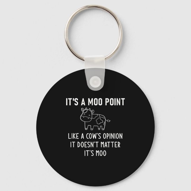 It's A Moo Int, Like A Cow's Onion, Funny, Jokes  Keychain (Front)