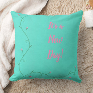 It's a New Day, Pink Flower Buds Custom Pillows
