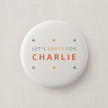 It's a Party Colour Pop Party Guest Button Badge