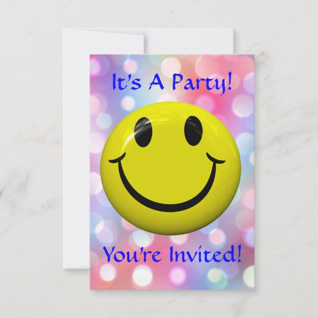 It's A Party! Fun, Colourful Invitation (Front)