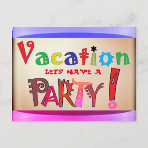 It's a Party Save the Date Announcement Postcard