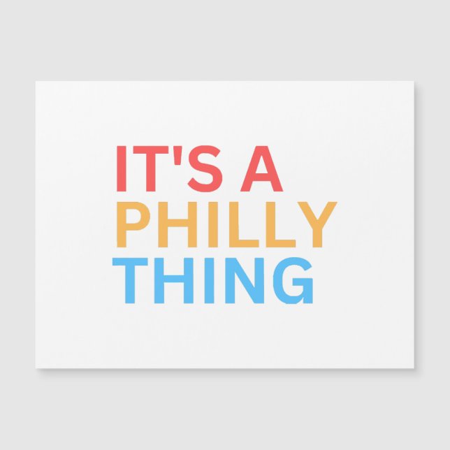 IT'S A PHILLY THING (Front)