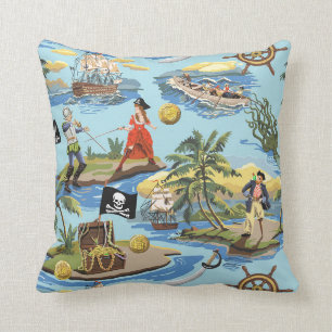 It's a Pirate's Life Paint by Number Style Throw Pillow