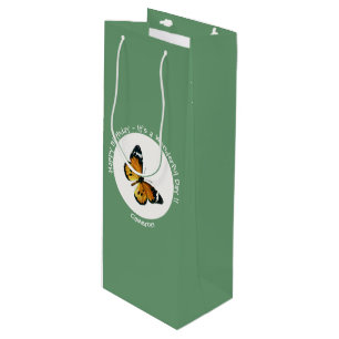 It's a Plain Tiger / African Queen Butterfly Party Wine Gift Bag