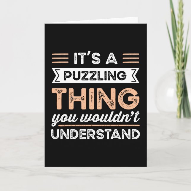 It's a Puzzling Thing Funny puzzle Gift Card (Front)