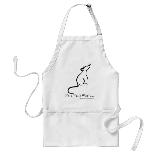 It's a Rat's World Apron (Front)