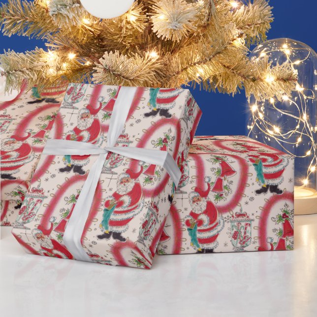 It's A Retro Christmas  Wrapping Paper (Holidays)