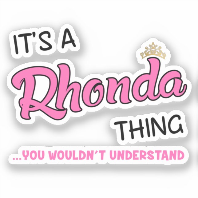 It's a Rhonda thing you wouldn't understand (Front)