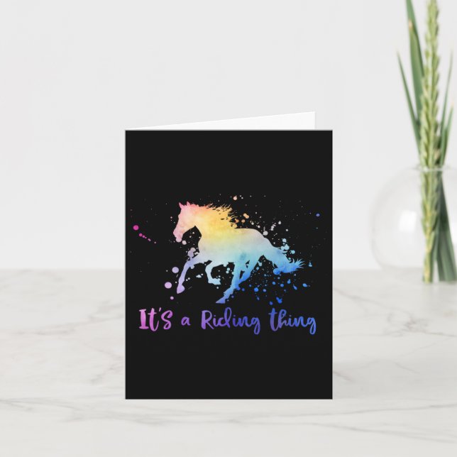 It's A Riding Thing Horse Equestrian Horseck Rider Card (Front)