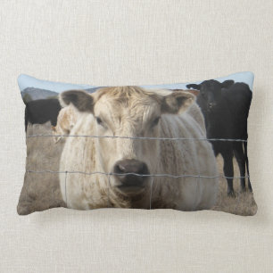 It's a Roundup!  Cattle Herd Western Rural Scene Lumbar Pillow