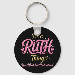 It's A Ruth Thing Pink Gold Women Gift Keychain