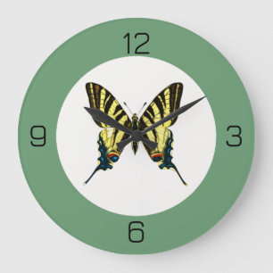 It's a Scarce Swallowtail Butterfly Birthday Party Large Clock