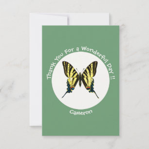It's a Scarce Swallowtail Butterfly Birthday Party Thank You Card