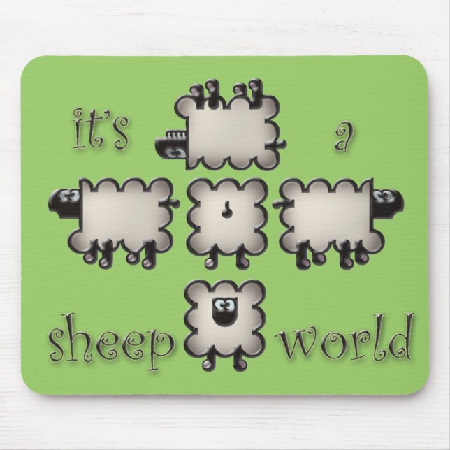 it's a sheep world mouse pad (Front)