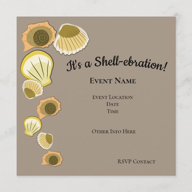 It's A Shell-ebration 5.25" x 5.25" Flat Program (Front)