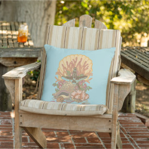 It's a Shore Thing Collection, Art Print 1  Outdoo Outdoor Pillow