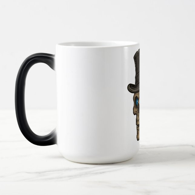 its a skull with top hat  magic mug (Left)