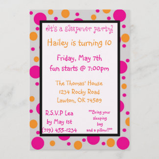 It's a sleepover party!, Hai... Invitation