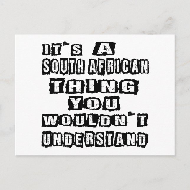 It's a South African thing you wouldn't understand Postcard (Front)