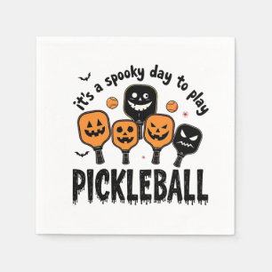 It's a Spooky Day To Play Pickleball Halloween Napkin