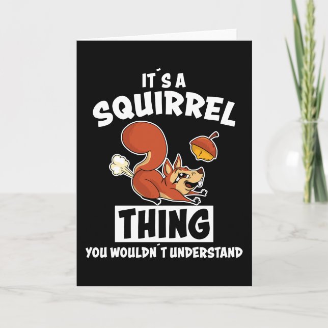 Its A Squirrel Thing Silhouette Gift Card (Front)