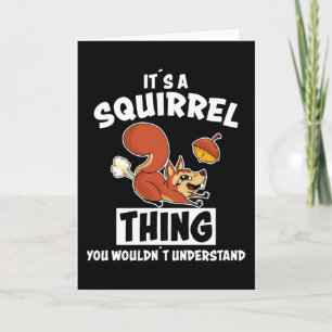 Its A Squirrel Thing Silhouette Gift Card