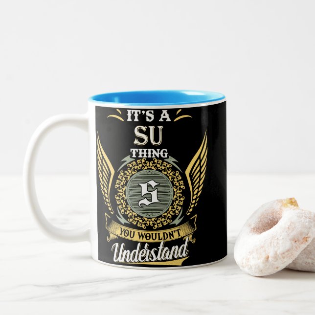  It's A Su Thing You Couldn't Understand Two-Tone Coffee Mug (With Donut)