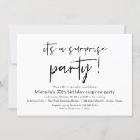 It's A Surprise Birthday Dinner Party