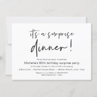 It's A Surprise Birthday Dinner Party