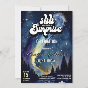 It's a Surprise Party Starry Night Invitation