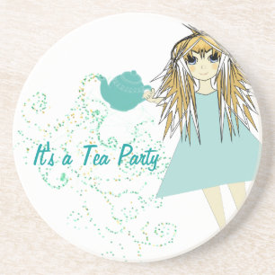 It's a Tea Party Anime Girl Coasters